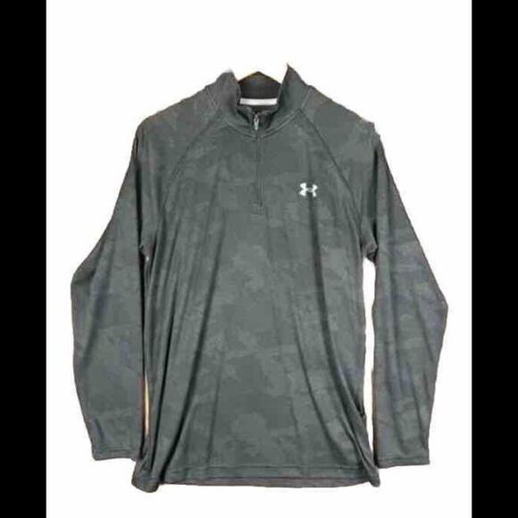 Under Armour Medium Tech Quarter Zip Pullover Black 1285095 Mens Activewear M - Picture 1 of 8